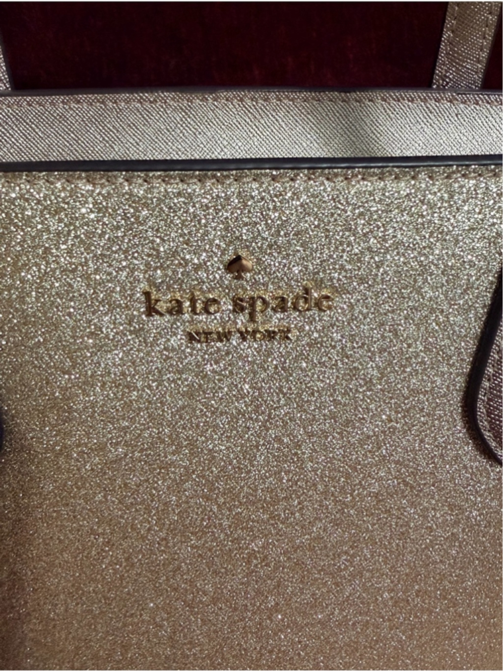 Kate Spade New York Gold Glimmer Satchel Crossbody NWOT - Picture 2 of 9